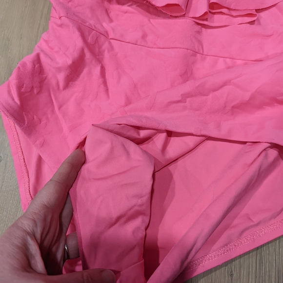 Pink Ruffled One Piece Swimsuit - Picture 6 of 8